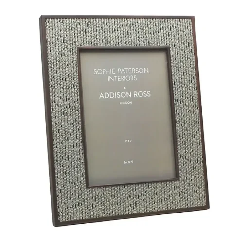 Addison Ross – Gray Tweed Rattan 5×7 Frame