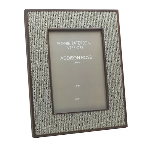 Addison Ross – Gray Tweed Rattan 5×7 Frame
