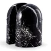 Bey-Berk – Black “Zebra” Marble Bookends