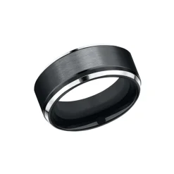Black and White Cobalt Wedding Band