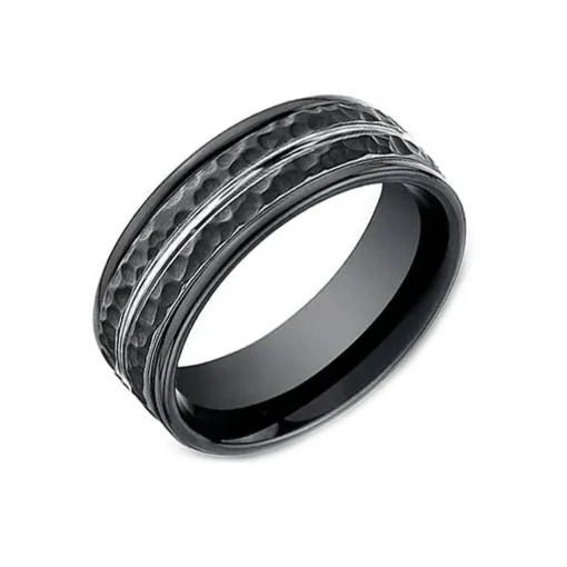 Black Cobalt Wedding Band