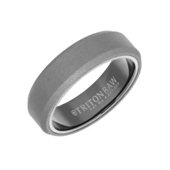 Black Lined Tungsten Band