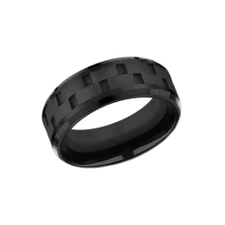 Black Titanium and Cobalt “Link” Wedding Band