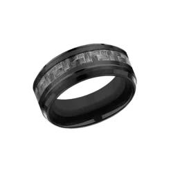 Black Titanium Carbon Fiber Wedding Band