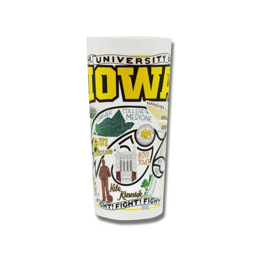 Cat Studio – University of Iowa Drinking Glass