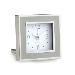 Chiffon and Silver Square Silent Alarm Clock
