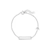 Children’s Sterling Silver Cubic Zirconia Crown Bar Bracelet