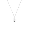 Children’s Sterling Silver Purple Cubic Zirconia Bar Pendant with Chain