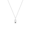Children’s Sterling Silver Red Cubic Zirconia Bar Pendant with Chain