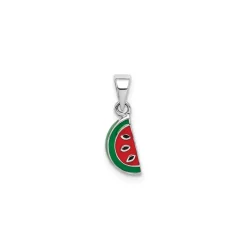 Children’s Sterling Silver Enamel Watermelon Pendant
