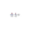 Children’s Sterling Silver Enamel Cupcake Stud Earrings