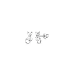 Children’s Sterling Silver Kitty Cat Stud Earrings