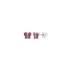 Children’s Sterling Silver Fuchsia Cubic Zirconia Butterfly Earrings