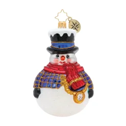 Christopher Radko – Jolly All A-Round Snowman Glass Ornament
