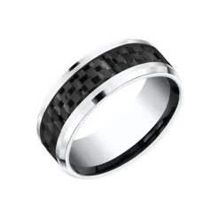 Cobalt & Carbon Fiber 8mm Wedding Band