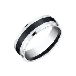 Cobalt and Ceramic Wedding Band