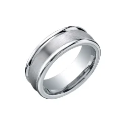 Cobalt and Chrome Brushed Wedding Band