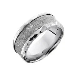 Cobalt Chrome Meteorite Wedding Band