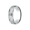 Cobalt Chrome 7mm Brushed and Polished Finish Wedding Band