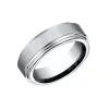 Cobalt Chrome 8mm Satin and Polished Finish Wedding Band