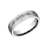 Cobalt Chrome 6mm Striped Wedding Band