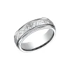 Cobalt Comfort Fit Hammered Wedding Band