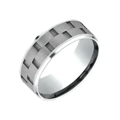 Cobalt Link Design Wedding Band