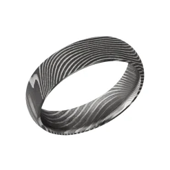 Damascus Steel Domed Wedding Band