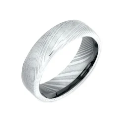 Damascus Steel Wedding Band