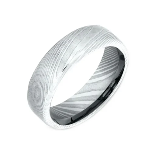 Damascus Steel Wedding Band