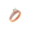Estate 14K Rose Gold Diamond Wedding Set