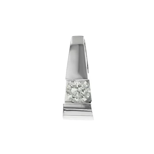 Estate 14K White Gold 2.01 Carat Diamond Slide Pendant