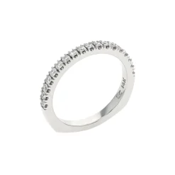 Estate 14K White Gold Diamond Wedding Band