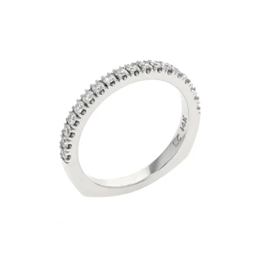 Estate 14K White Gold Diamond Wedding Band