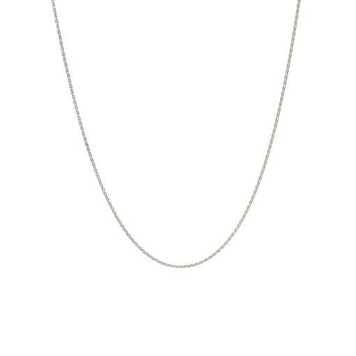 Estate 14K White Gold 18-Inch Wheat Chain