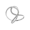 Estate 14K White Gold Wide Looped Diamond Ring