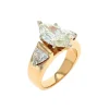 Estate 14K Yellow Gold 3-Diamond Engagement Ring
