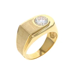 Estate 14K Yellow Gold Gents Diamond Ring