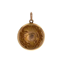 Estate 14K Yellow Gold Griffin Locket