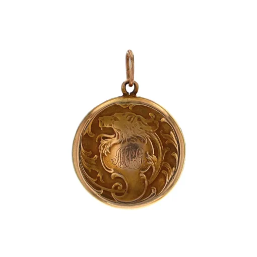 Estate 14K Yellow Gold Griffin Locket