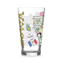 Fishkiss Iowa 16oz Glass