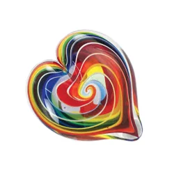 Glass Eye Studio – Bohemian Heart of Fire Paperweight