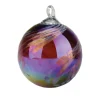 Glass Eye Studio – Merlot Feathers Round Ornament