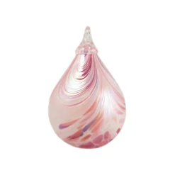 Glass Eye Studio – Pink Taffy Raindrop Ornament