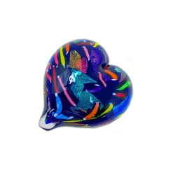 Glass Eye Studio – Royal Heart of Fire Paperweight