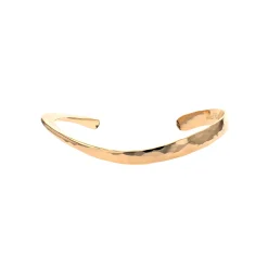 Gold Filled Hammered Curve Cuff Bracelet