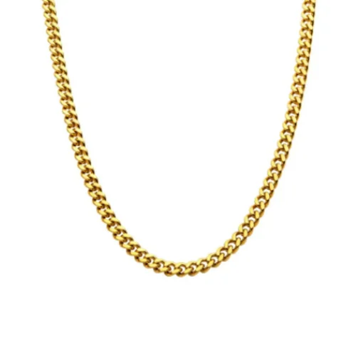 Gold Plated Stainless Steel Miami Cuban Necklace