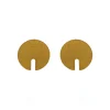 Gold Plated Sterling Silver Round Plate Cutout Earrings