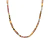 Gold Plated Sterling Silver Tourmaline, Jasper, and Apatite Necklace