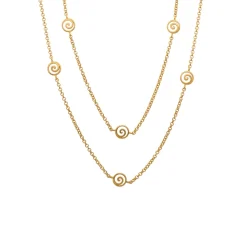 Gold Plated Sterling Silver Swirl Necklace